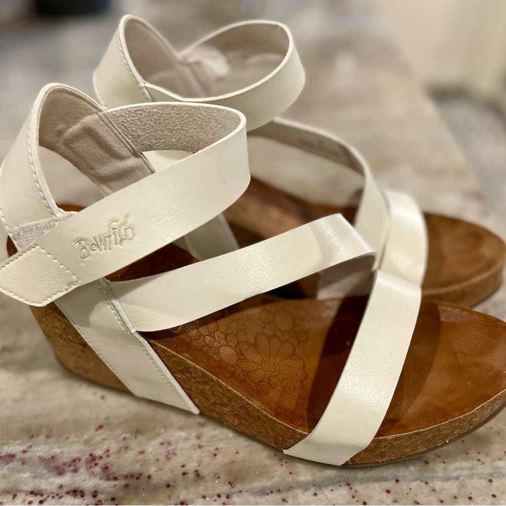 Vegan Leather and Cork Platform Sandals -Blowfish Malibu- NWOT